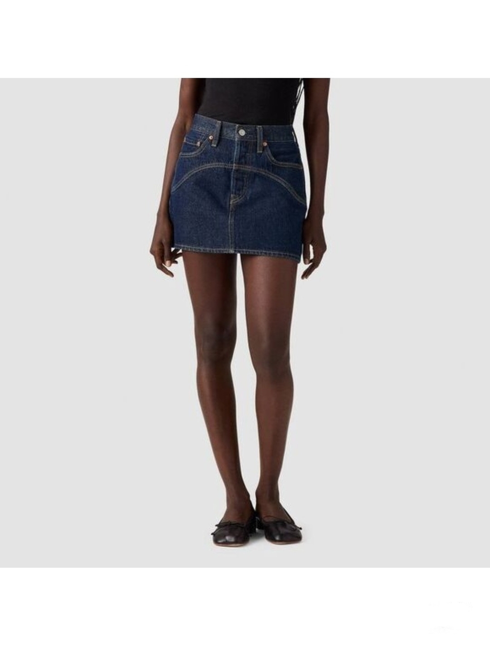 Levi's Icon Western Yoke Denim Mini Skirt in Shaded View